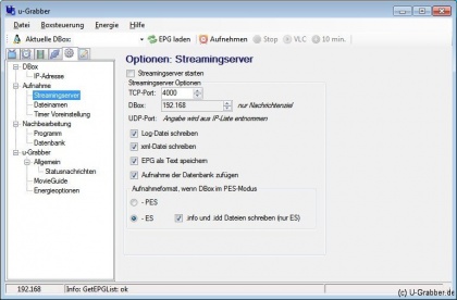 Optionen Streamingserver